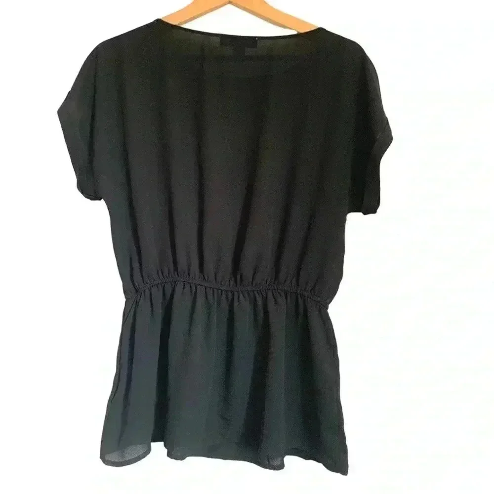 Forever 21  semi sheer peplum tunic - Picture 2 of 3